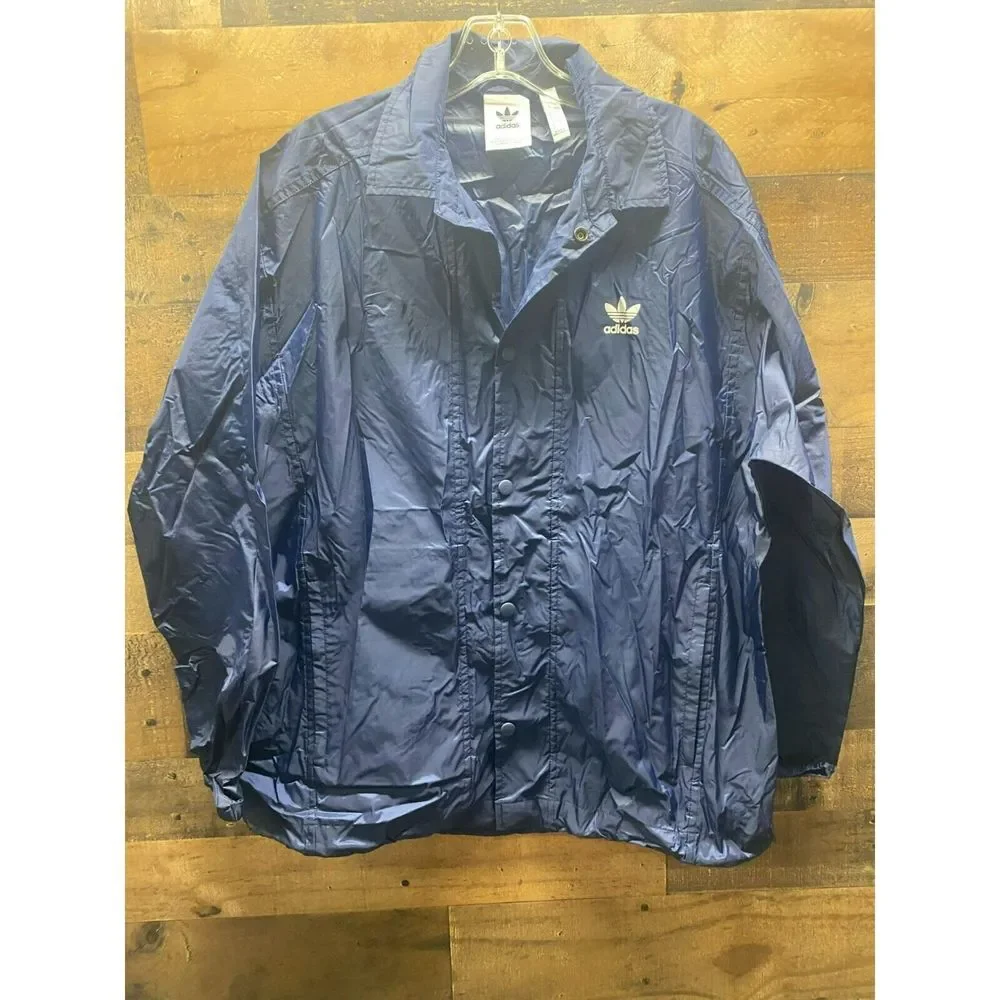 Adidas Men's‎ Button Up Windbreaker Jacket Size Small